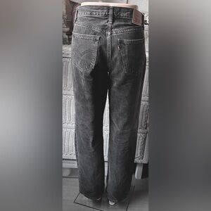 Levi’s Low Pro 100% Cotton Straight Leg Baggy Jeans in Faded Grey Black Size 25